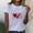 Gray, variant on Kayannuo Love Heart Printed Womens Tees Valentine's Day T Shirts for Women Women's Printed Short Sleeved Round Neck T-shirt Tops