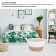 thumbnail image 3 of Laundry Basket, Cotton Dual Handle Wide Application Home Decor Grocery Bag  for Room White with Brown Pattern,White with Grass Yellow Pattern,Black with Pattern,White,White with, 3 of 7