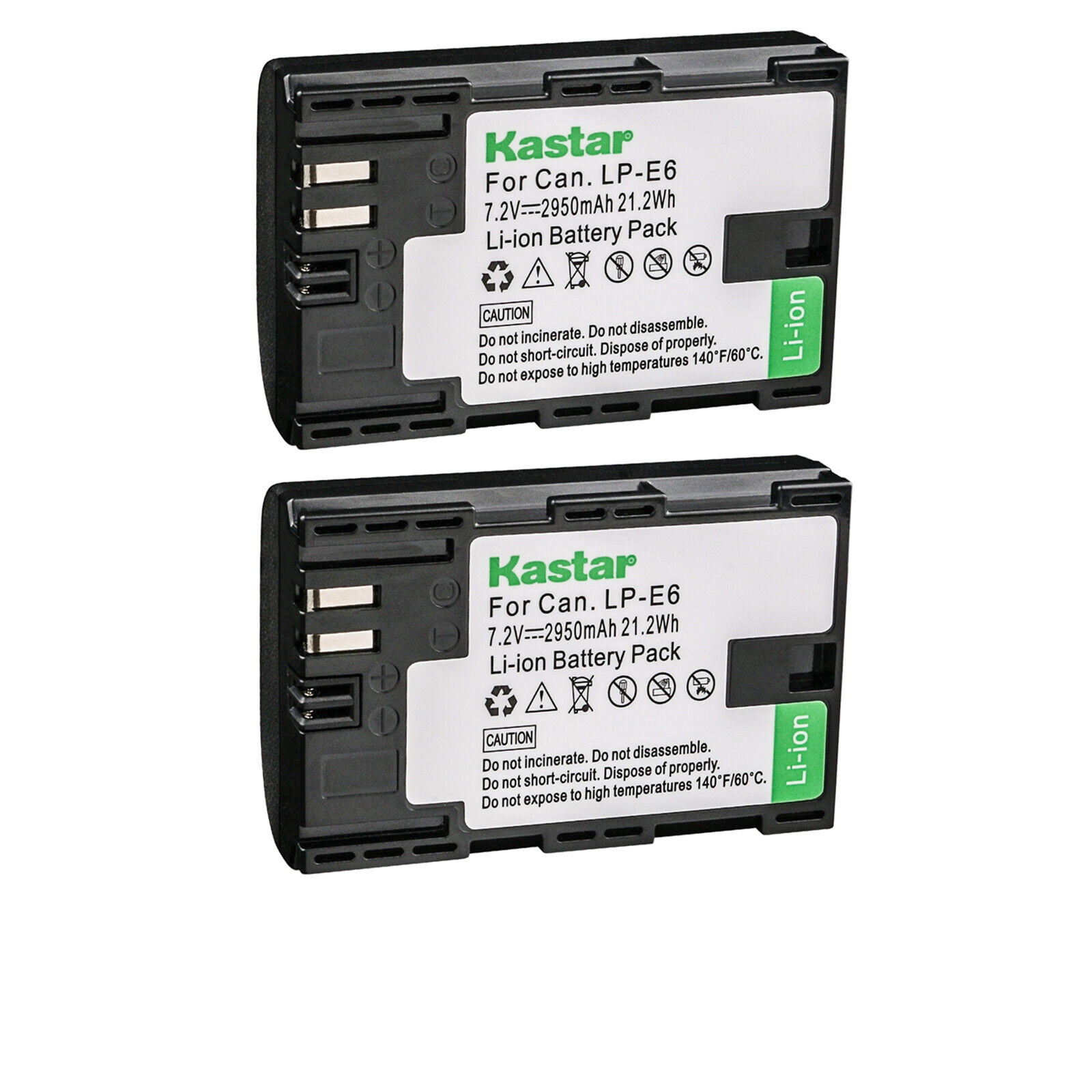 Kastar 2-Pack LP-E6 Battery Replacement for Z CAM E2C Professional 4K Cinema Camera, Marshall On-Camera HDMI Monitor, IKAN On-Camera HDMI Monitor