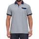 thumbnail image 1 of CAMISA POLO DE NEGOCIOS RETRO OCCIDENTAL DE MANGA CORTA PARA HOMBRES INSPIRE CHIC, CON ESTIRAMIENTO Y BLOQUEO DE COLOR, TALLA XL, GRIS, 1 of 6