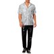 thumbnail image 2 of Camisa de vestido con lentejuelas INSPIRE CHIC para hombres, de manga corta, botón abajo, camisetas de disfraz de disco de los 70, S, plateado, 2 of 4