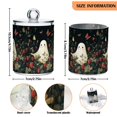 thumbnail image 5 of Yayeee 2 Pack Qtip Holder Bathroom Cotton Swab Canister with Lid Clear Dispenser Set, Happy Ghost, 5 of 6