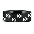 thumbnail image 3 of Wolf Paw Print Tungsten Carbide Ring, 3 of 5