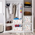 thumbnail image 6 of Foldable Fabric Storage Bin Home Cubes Clothing Organizer Bins Large Collapsible Box Basket for Home Organizer Small Watercolor Splashes and Dots, 6 of 7