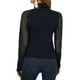 thumbnail image 4 of Blusa de manga larga con cuello alto y estampado de moda informal para mujer Fridja  FKASFK4639, 4 of 7