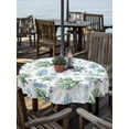 thumbnail image 2 of Outdoor Tablecloths with Umbrella Hole & Zipper, Sage Green Coastal Round Tablecloths 60 Inch, Coral Starfish Seaside Summer Beach Waterproof Table Cloth, Patio/Pool/Picnic Table Covers, 2 of 8