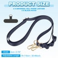 thumbnail image 2 of Uxcell Universal Cell Phone Lanyard, 2Pcs Adjustable Crossbody Phone Strap Anti-Theft Polyester Neck Lanyard with Patches for Concerts Gym Travel Secure Hands-Free Carry, Navy Blue, 2 of 6