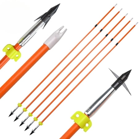 AMEYXGS 6X Archery Fishing Arrow Bowfishing Shooting Fiberglass Compound Bow Hunting
