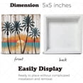 thumbnail image 3 of Golden Ocean Beach Palm Wooden Box Sign Gifts for Best Friends Funny Beach Decorations Boho Bedroom Decor Table Centerpiece Decor Wood Block Signs For Shelf Desk Decoration 5x5 In, 3 of 6