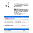 thumbnail image 2 of Fuel Pump Assembly Kit - Compatible with 1999 - 2004 GMC Sierra 1500 (with 2 Electrical Connectors on Fuel Pump) 2000 2001 2002 2003, 2 of 3