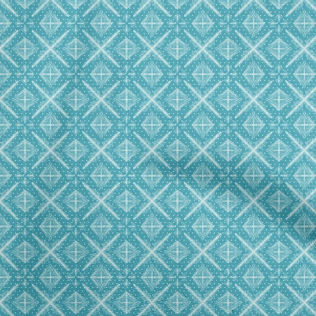 oneOone Viscose Jersey Turquoise Blue Fabric African Craft Projects Decor Fabric Printed By The Yard 60 Inch Wide