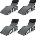 thumbnail image 1 of Multifunctional Reclining Garden Chair-Foldable with Side Pockets & Removable Pillow,Adjustable Backrest-Lightweight and Portable, Suitable for Outdoor Use,Beach,Pooland Camping-Set of 4, Gray, 1 of 7