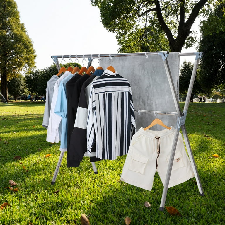 Clothes tree drying outdoors hotsell