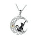 thumbnail image 5 of Collar colgante para mujer,Collar con colgante de para mujer,Gato sentado ,collar de para dama,Collar de mujer de moda,joyería,regalo elegante,Collar moderno de, 5 of 8
