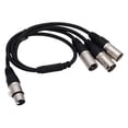 thumbnail image 2 of Cable Divisor XLR Hembra De 3 Pines Hembra A 3 Macho Y Cable Divisor XLR Equilibrado De 3 De 2 Pies Para Micrófono Mezclador, 2 of 7