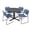 Grey / Blue, variant on Romig Pillar 48 in. Round X-Base Breakroom Table- Maple & 4 Zeng Stack Chairs- Blue