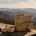 thumbnail image 2 of Tazas de té de madera japonesas creativas, taza de desayuno, taza finlandesa para acampar al aire libre, tazas de agua, té, café con leche de gran capacidad, 2 of 5