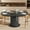 1-black, variant on Extendable Wooden Round Dining Table, Modern Farmhouse Kitchen Table for 4-6, Walnut