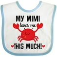 thumbnail image 3 of Inktastic Mimi Loves Me Grandson Boys or Girls Baby Bib, 3 of 4