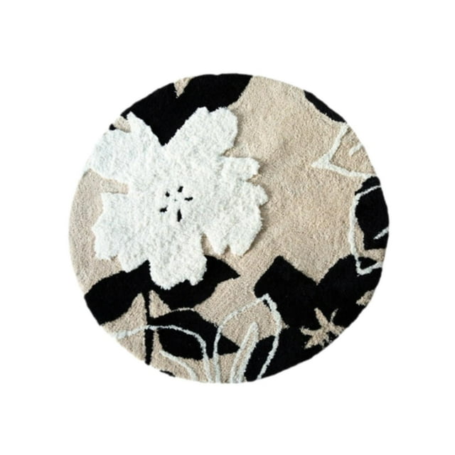 Alfombra de área que cubre el piso Alfombra elegante y suave de estilo bohemio para la decoración del hogar Camello negro