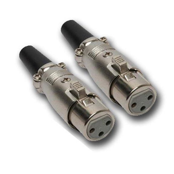 Mr. Dj XLRFH2 1 Pair XLR Female Head 3 Pin Connector Allows for Speaker Cables