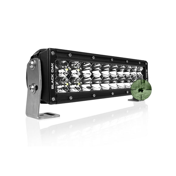 Barra de luces LED de roble negro, doble fila, infrarroja, 25 cm, 850 nm, IP69K