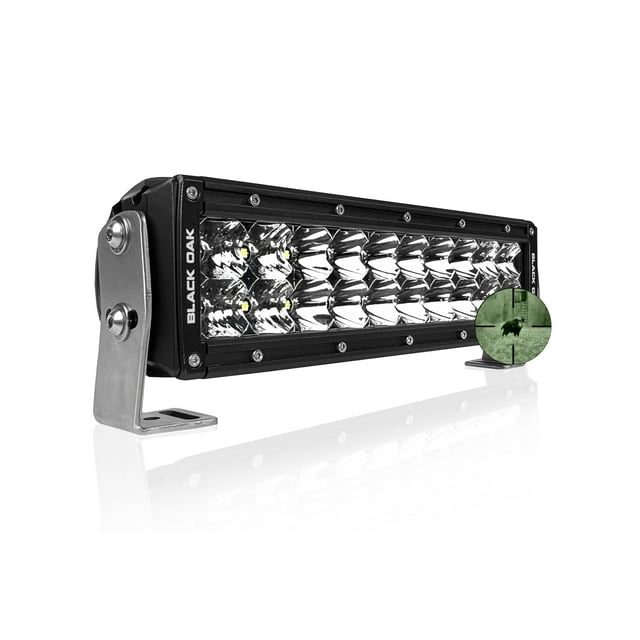 Barra de luces LED de roble negro, doble fila, infrarroja, 25 cm, 850 nm, IP69K