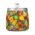 thumbnail image 7 of Yayeee Ashtray with Lid for Cigarette Smokeless Stainless Steel Home Ash Holder, Retro Autumn Leaves, 7 of 7