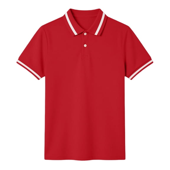 PRfgtbd Boys Golf Polo Shirt School Uniform Short Sleeve Button Collared Tee Summer Active T Shirts Boys Tops Breathable Casual Shirts Stylish T Shirts