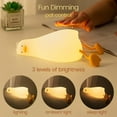 thumbnail image 2 of MYKOMI Lying Flat Duck Night Light, LED Squishy Duck Lamp, with Extra Decor Gift, 3 Levels Dimmable Ducky Lay Lamp, Duck Light Laying Down, Rechargeable Bedside Touch Soft Lamp for Sleep, Cute Stuff, 2 of 6