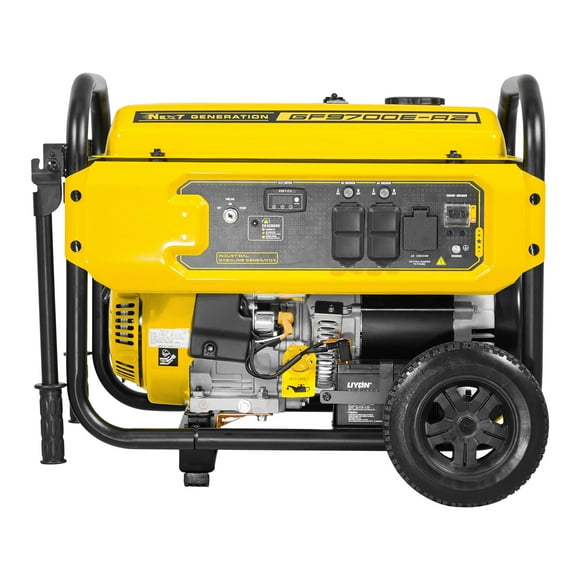 KFFKFF Générateur Portable, Générateur Domestique de 9625 W en Crête, Générateurs de Secours pour la Maison avec Poignée Pliable, Démarrage Électrique, à Essence, Capteur CO