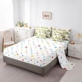 thumbnail image 5 of Castle Fairy Girls Watercolor Deer Hedgehog Squirrel Full Size Bedding Sets 7 Pieces,Dreamy Floral Animal Rabbit Full Size Bed in a Bag,Green Pink Cream,Reversible, 5 of 7