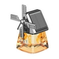 thumbnail image 3 of Lipstore Car Air Freshener House with Windmill Ornament Smooth Surfaces Solar Powered Yellow, 3 of 8