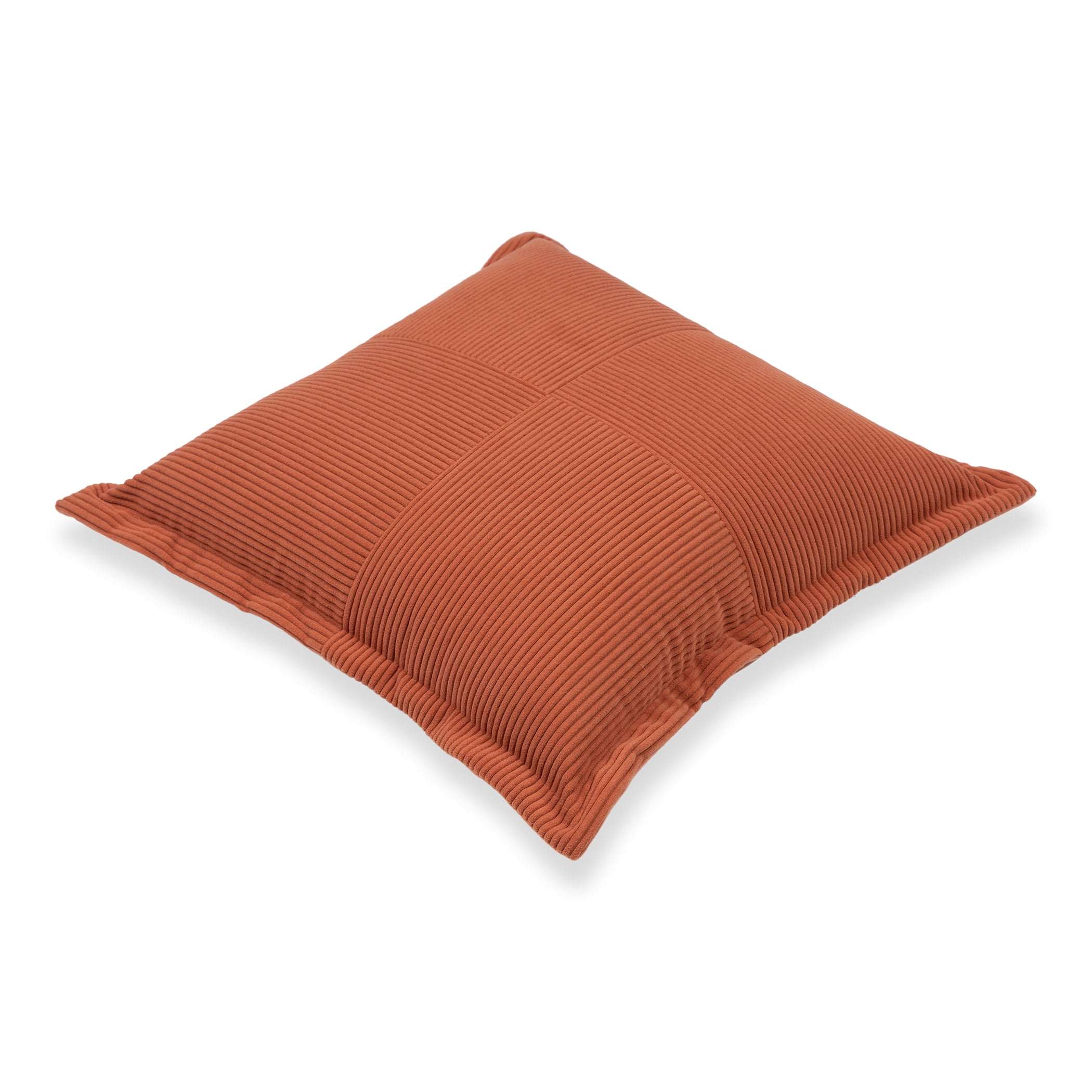 Mainstays Rust Corduroy Velvet 18x18 Decorative Throw Pillow