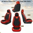 thumbnail image 3 of Coverado Black&Red Car Seat Covers Full Set, Faux Leather Seat Protectors with Embossed Grains, Front and Back Auto Cushions Universal Fit Most Cars, Sedans, SUVs and Trucks, 3 of 9