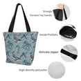 thumbnail image 5 of Kdxio Underwater Animals and Flowers Women Reusable Grocery Bags Foldable Ripstop,Reusable Shopping Bags for Shopping,Gym,Gift, 5 of 7