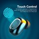 thumbnail image 3 of Cateissary 1 par de auriculares inalámbricos compatibles con Bluetooth V5.0 IPX5 Auriculares impermeables Auriculares para acampar Sonido 9D con Cables de audio/vídeo No.01, 3 of 6