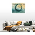 thumbnail image 4 of Give It to God and Go to Sleep Canvas Wall Art Inspirational Bedroom Pictures Decor Teal Circle Yellow Painting Zen Calm Relax Prints Modern Home Framed Artwork Bathroom Living Room Office 16"x12", 4 of 6