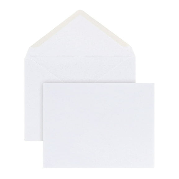 Office Depot Invitation Envelopes, 4 3/8in. x 5 3/4in., White, Pack Of 100, 12033