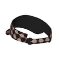 thumbnail image 2 of This Unisex Sunshade Open-Top Hat Features An Open-Top Design That Is Not Stuffy And Has A Curved Eave Crimson Modern Houndstooth Texture_3, 2 of 8