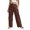 Brown, variant on Elegant High Waist Casual Pants Classic Everyday Comfort Versatile Trousers With Front Pockets For Women