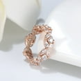 thumbnail image 6 of Eternity Bridal Wedding Band Ring Cz Rose Gold Plated Sterling Silver Women Ginger Lyne Collection, 6 of 7