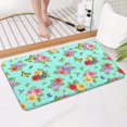 thumbnail image 4 of Pioneer Flower Floral Print Pattern Bathroom Rugs Mat, Non Slip Microfiber Bathroom Rug with Rubber Backing, Soft Mats for Bathroom Floor Tub Shower, 17"x30", 4 of 5