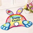thumbnail image 4 of Velvet Easter Bunny Welcome Mat for Front Door - Absorbent Durable Floor Rug with Non- Backing 90cm/354in Decorative Bunny Design Carpet 2, 4 of 6