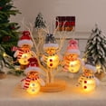 thumbnail image 4 of Lighted Snowmen Figurine Christmas Tabletop Ornament Snowman Doll Battery Operated Decoration Snowman for Holiday Table Decor Xmas Tree, 4 of 8