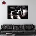 thumbnail image 3 of Night Run Racing Car Print Man Cave Canvas Wall Art by Notoriart, Gallery Wrapped, 54"x36", 3 of 7