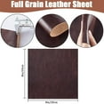 thumbnail image 2 of 8 x 8 Inch Genuine Leather Fabric Sheets Glossy Full Grain Leather Sheet Cowhide Leather Scrap Crafts Flat Leather Pieces Square for DIY Crafts Bracelets Jewelry Making Coconut Brown Brown DIY, 2 of 9