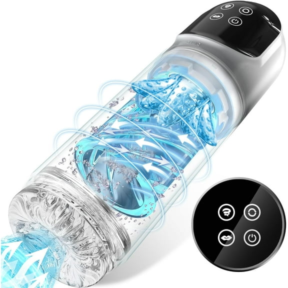 Automatic Male Masturbator - Male Sex Toys for Men Sex Toy Adult Toys Sex Toys for men and couples Male Masturbators with 4 Pump & 7 Sucking & 7 Rotating & 7 Licking & LCD Display