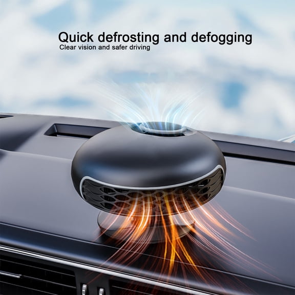 Dnogom 2-in-1 Cool/Heat Portable Car Heater & Defroster,12V Car Lighter Plug-in 360° Adjustment Windscreen Window Demister for Winter & Summer