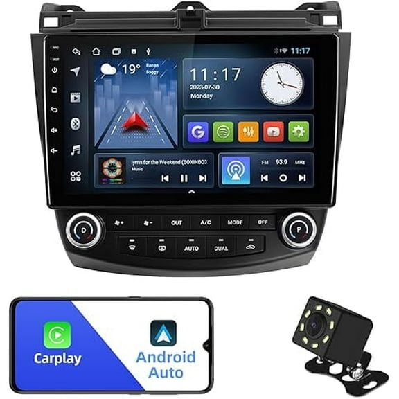2 32G 10.1 inches Android 10 Double Din Car Stereo for Honda Accord 7th 2003-2007 IPS Touchscreen
